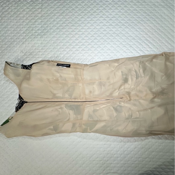 DOLCE & GABBANA Ruched silk Blush Rose black lace Dress 38 = USA 2 - Picture 16 of 16